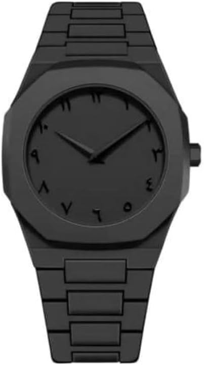 3 PC Aura Men's Watch with Arabic Numerals Matte Black Minimalist Analog Watch | Trending Wristwatch