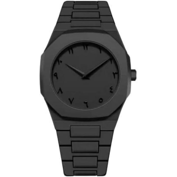 3 PC Aura Men's Watch with Arabic Numerals Matte Black Minimalist Analog Watch | Trending Wristwatch
