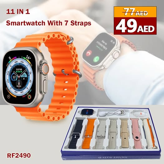 11 in 1 Offer smart watch with 7 strap